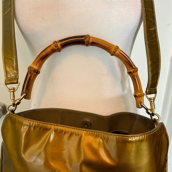 Authentic Gucci Bamboo Handbag 👜 ~ Tom Ford Era - Picture 6 of 17
